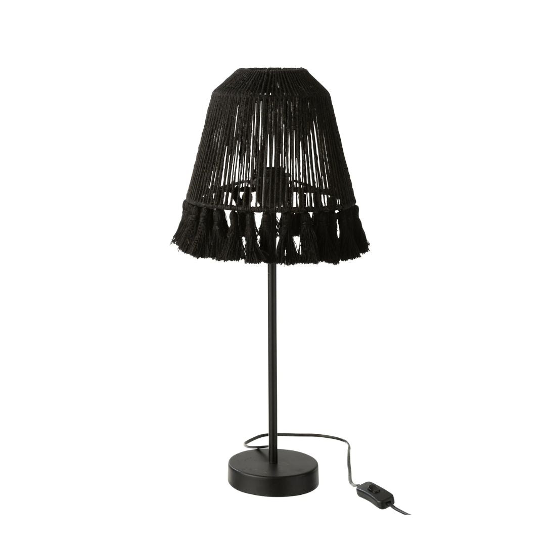 Lamp Mila Jute Zwart