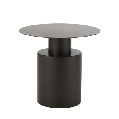 Bijzettafel rond metaal zwart