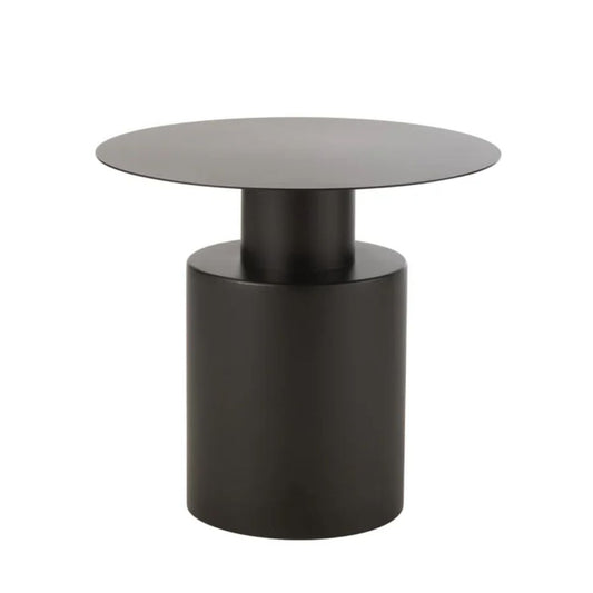Bijzettafel rond metaal zwart