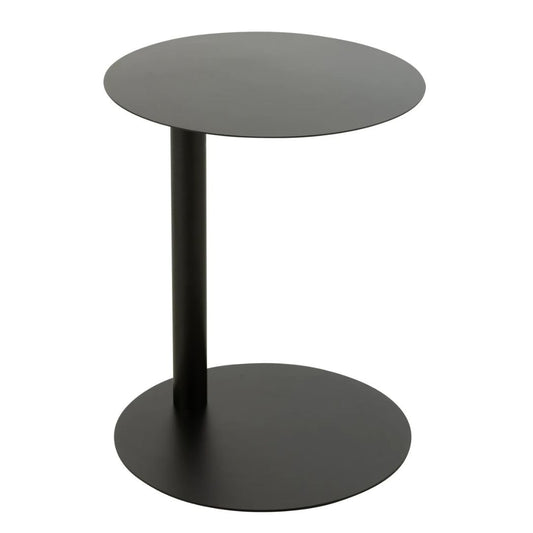 Bijzettafel rond metaal zwart