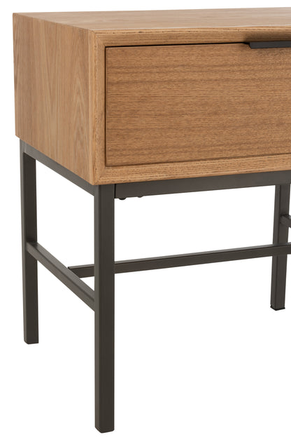 Sidetable Op Basis Van Hout/Metaal Natuurlijk