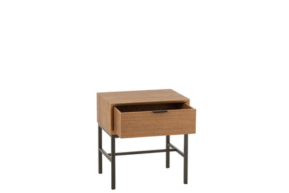 Sidetable Op Basis Van Hout/Metaal Natuurlijk