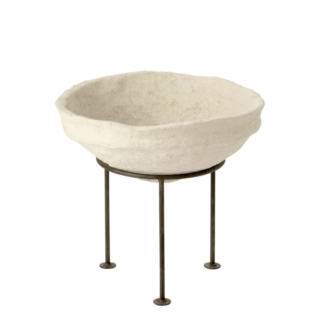 Gerecht Op Voet Chad Papier Mache Wit