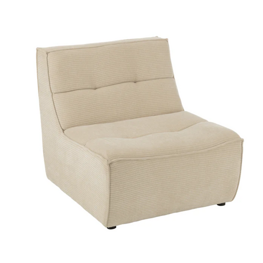 Zetel populierenhout/schuim beige