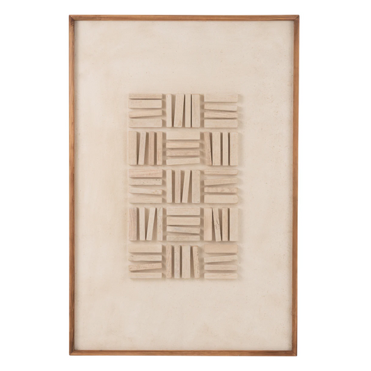 Wanddecoratie John grenenhout/canvas wit
