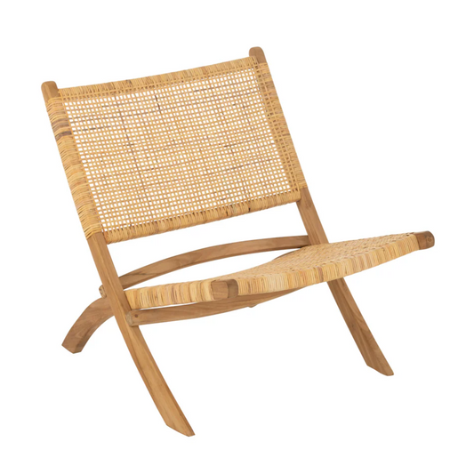 Vouwstoel Rotan/Teak Natuurlijk