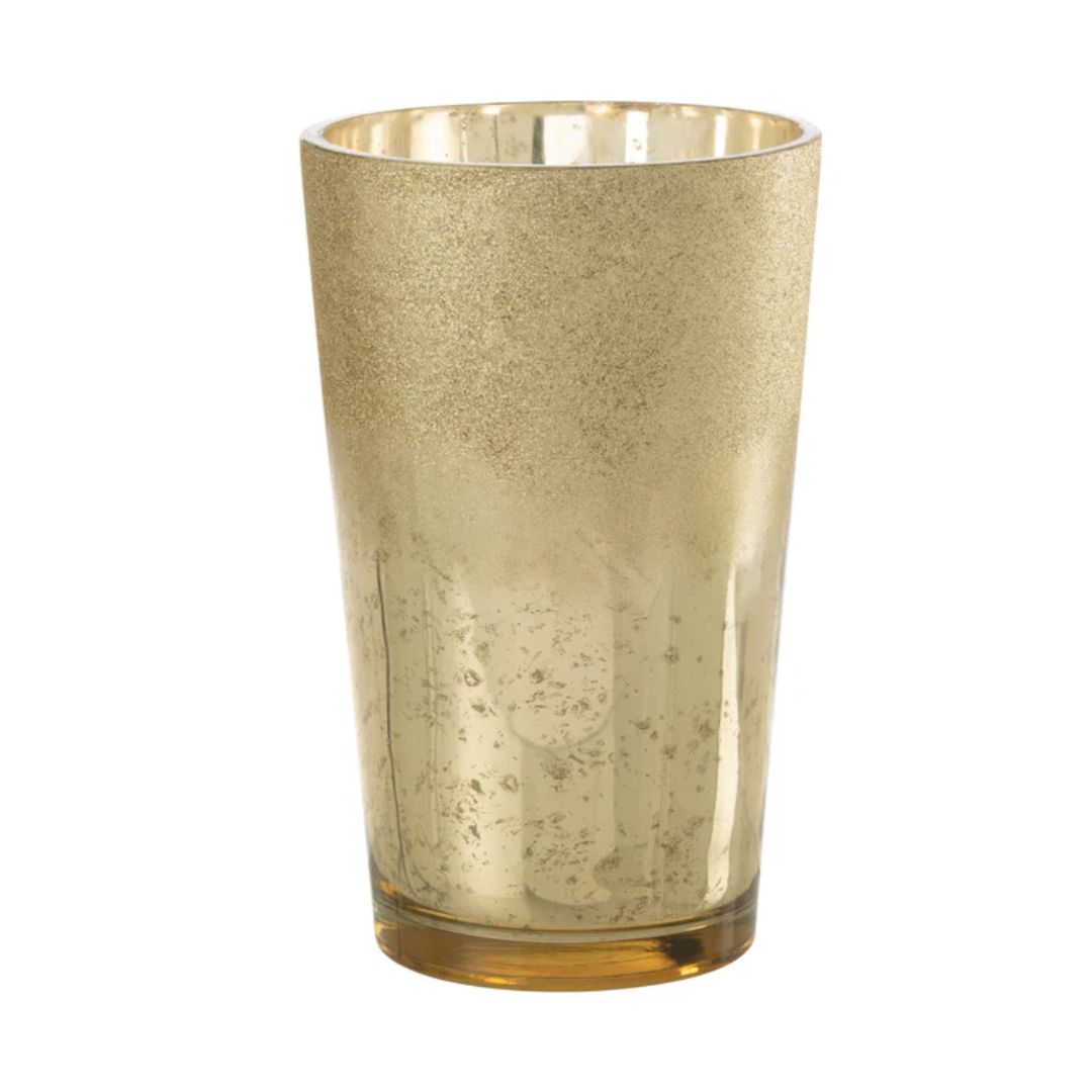 Geurkaars Deluxe Glas Goud Extra Groot-160H