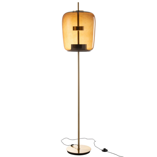 Vloerlamp LED Glas Bruin