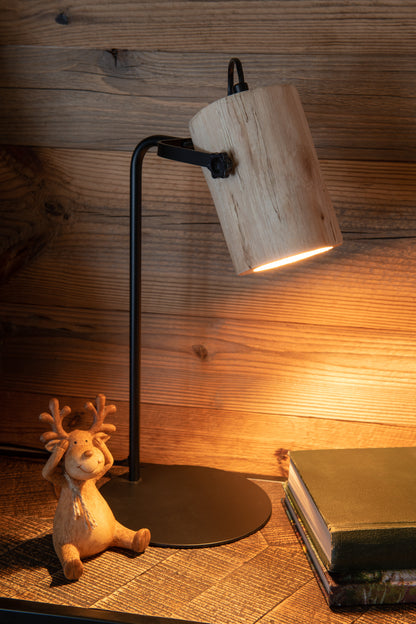 Bureaulamp Silas Berangan Hout Natuurlijk