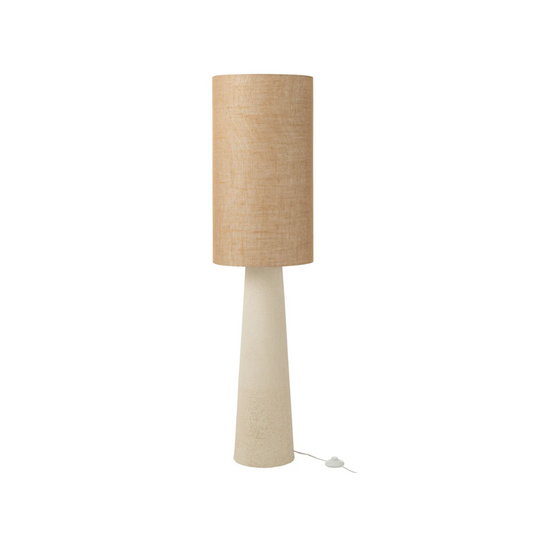 Vloerlamp Ava van glasvezel/Jute Naturel Klein