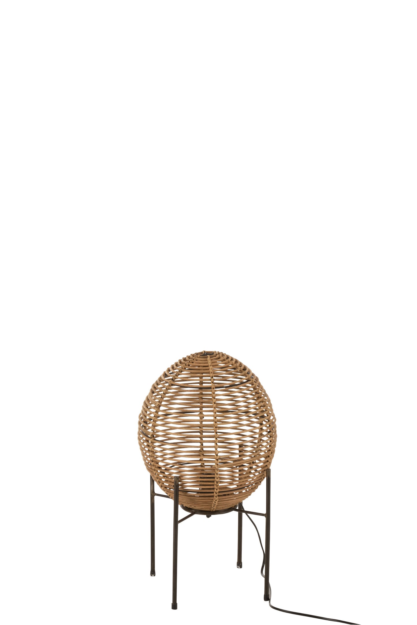Tafellamp op frame metaal/rotan naturel