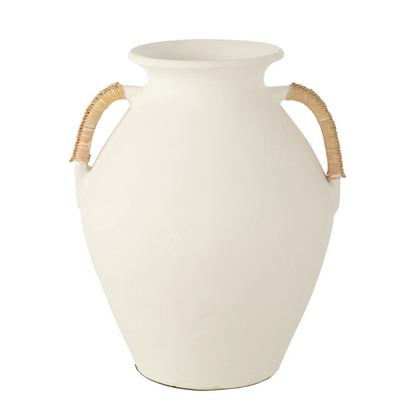 Vaas Leo Terracotta Wit/Natuurlijk