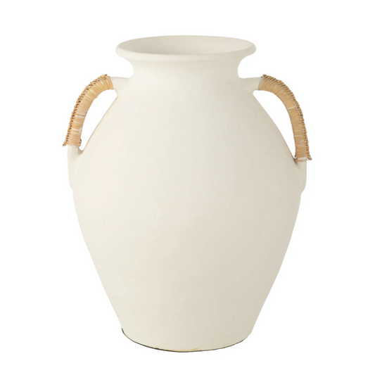 Vaas Leo Terracotta Wit/Natuurlijk
