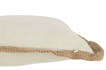 Kussenrand Geweven Vierkant Polyester Beige