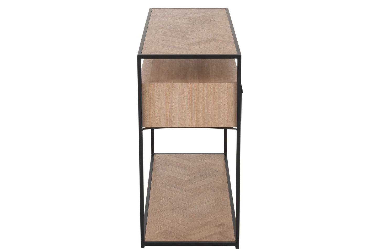 Console Zigzag 2 Laden Hout/Metaal Natuur/Zwart