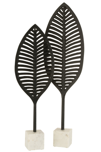 Figuurblad Fijne Decoratieve Aluminium/Marmer Zwart/Wit Groot