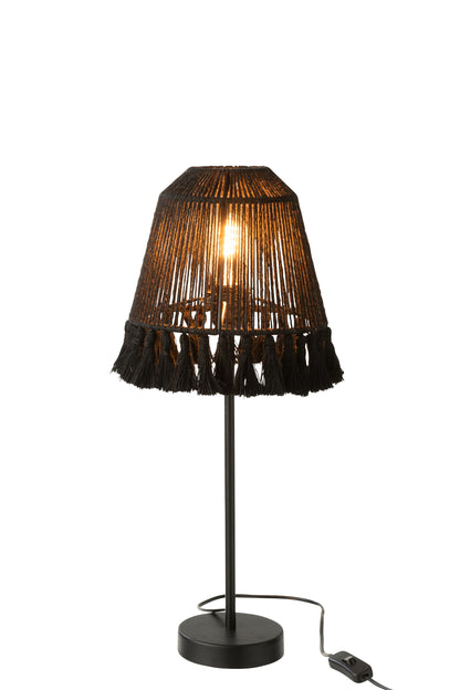 Lamp Mila Jute Zwart