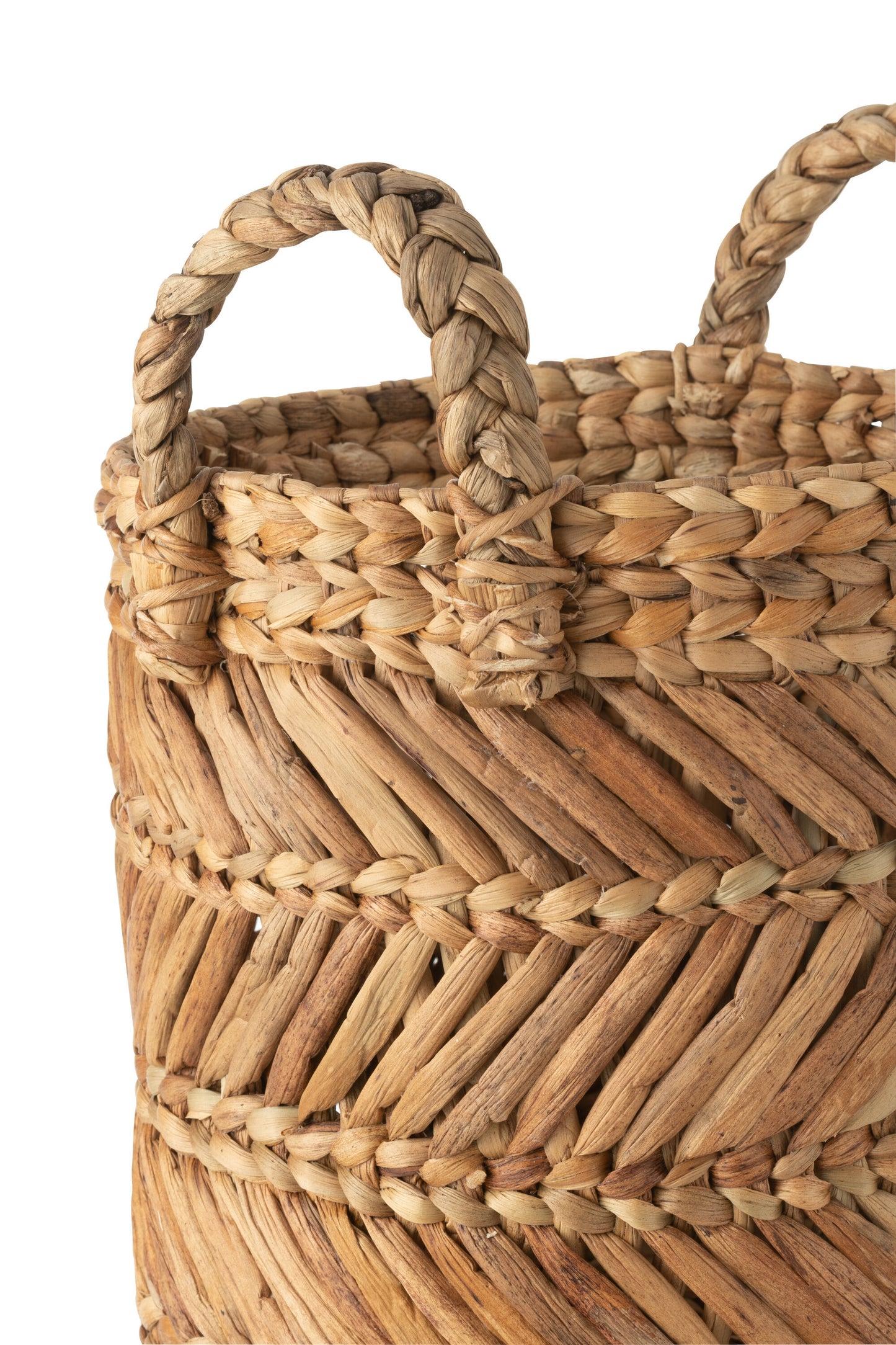 Set van 3 manden gevlochten van raffia natuurlijk