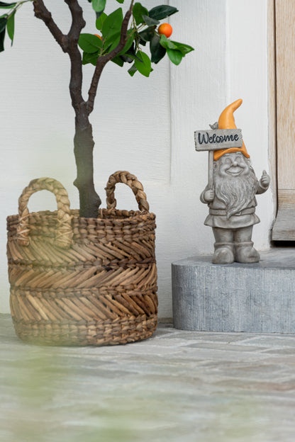 Set van 3 manden gevlochten van raffia natuurlijk