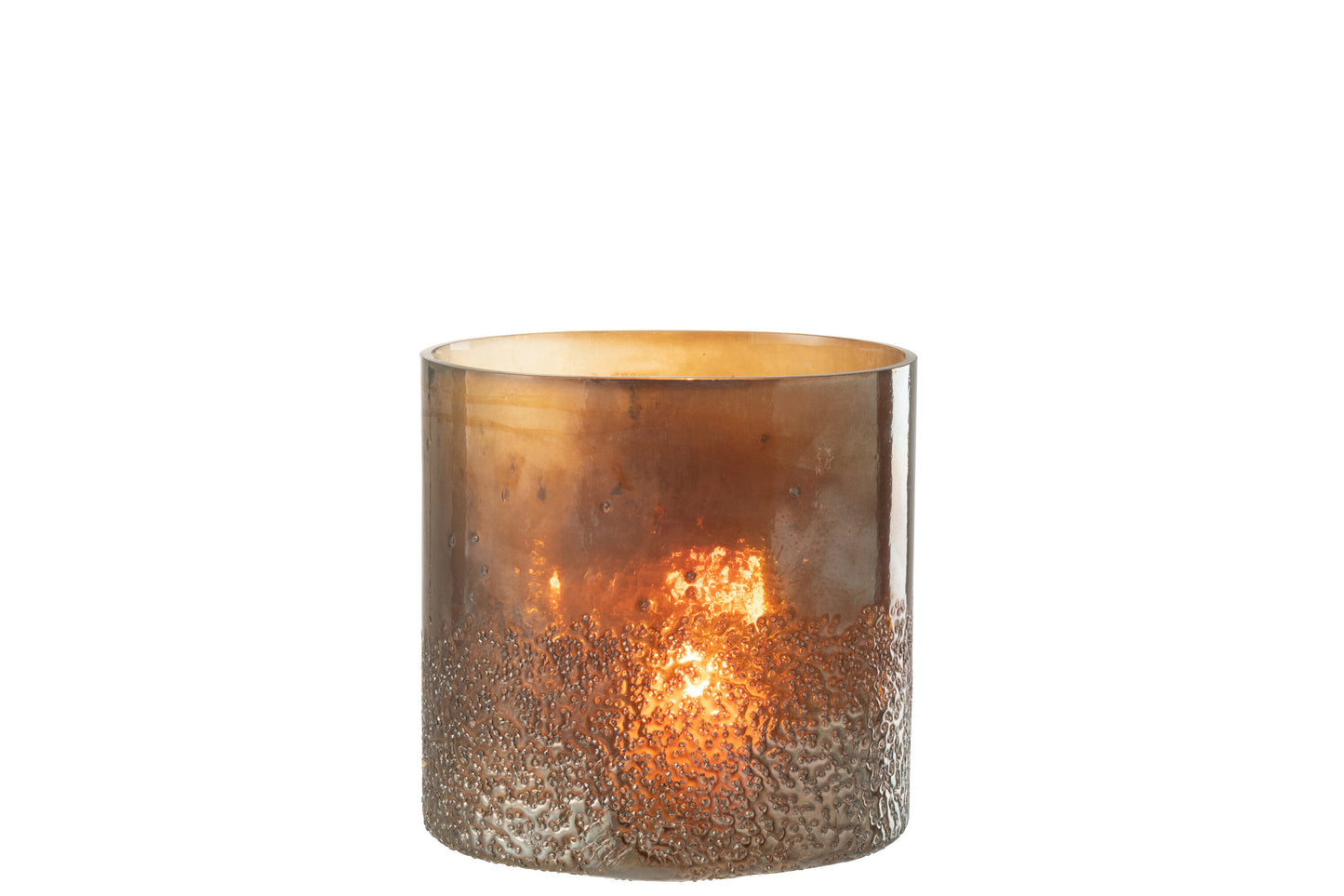 windlicht glas Bruin Groot