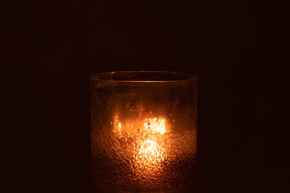 windlicht glas Bruin Groot
