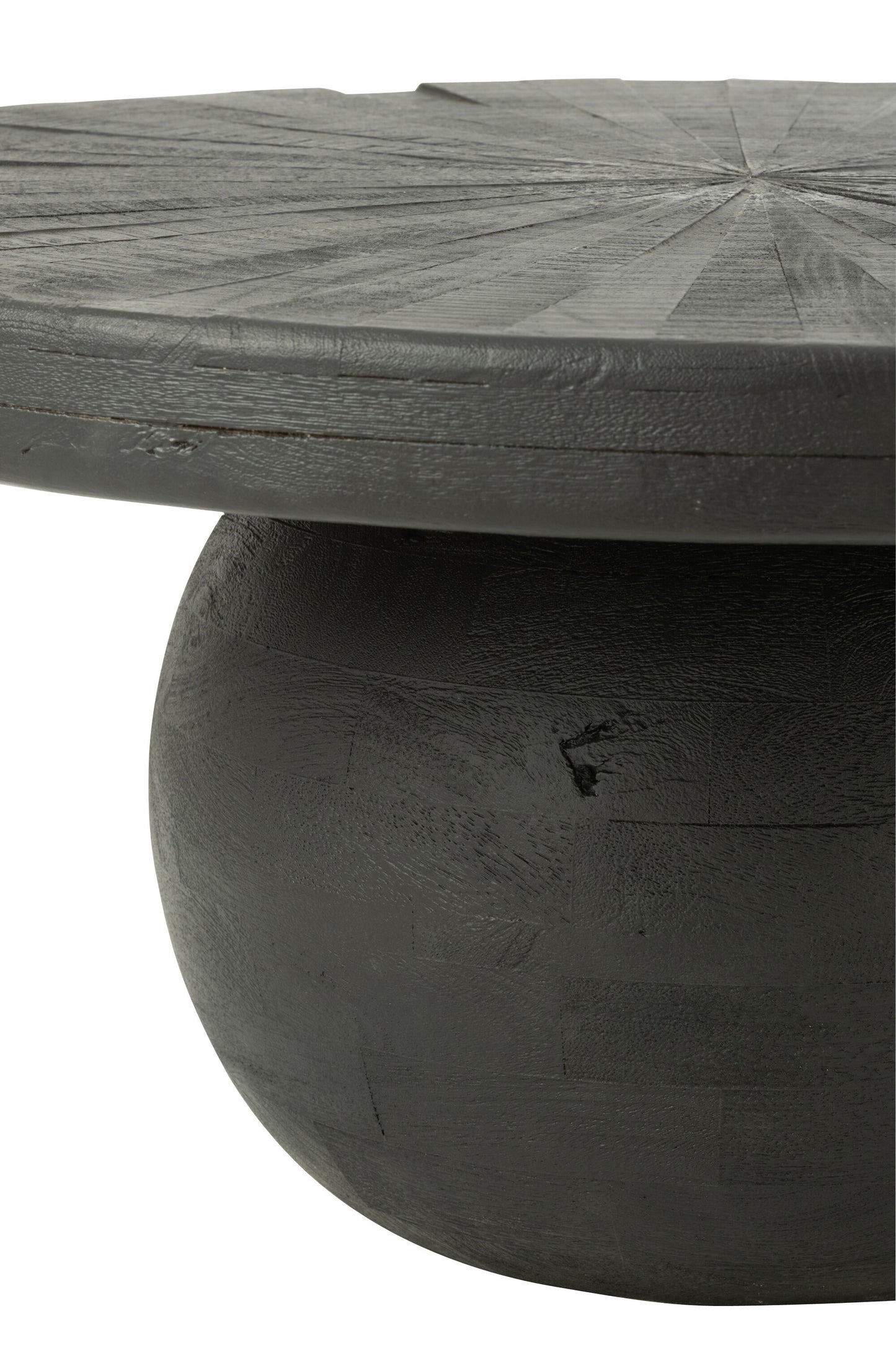 Bijzettafel bol Shani Hout Zwart