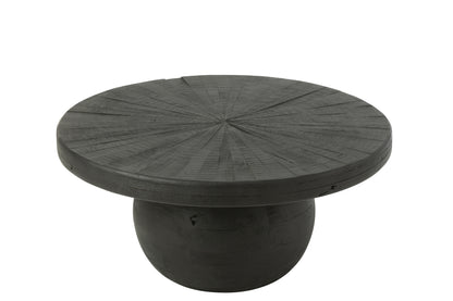 Bijzettafel bol Shani Hout Zwart