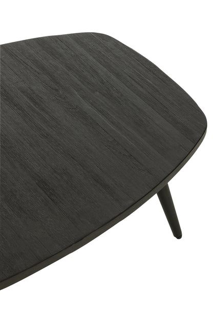 Koffietafel Rechthoekig Gerecycled Teak Zwart