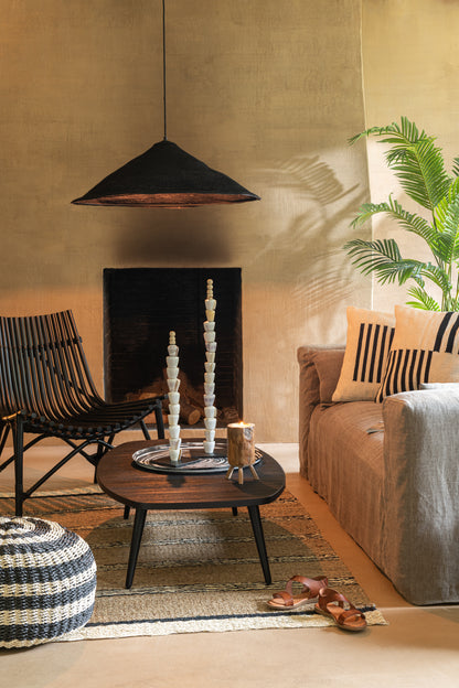 Koffietafel Rechthoekig Gerecycled Teak Zwart