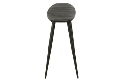 Consoletafel Ovaal Recycle Teak Zwart