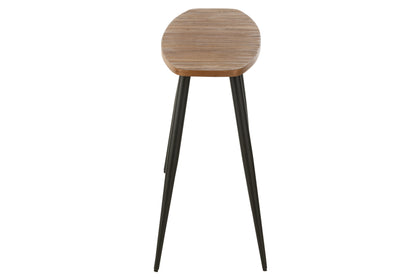 Consoletafel Ovaal Gerecycleerd Teak Naturel