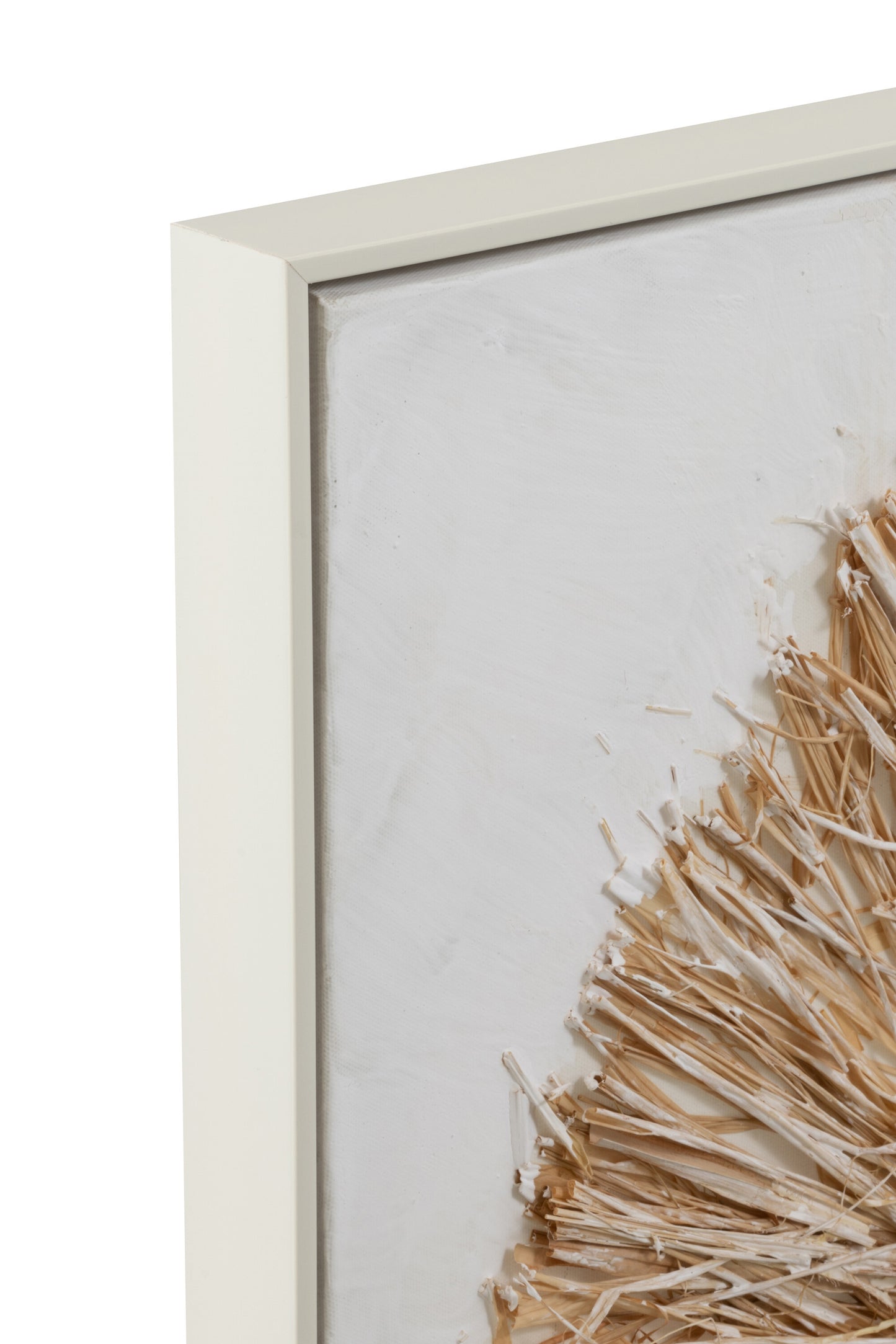 Kunst Ibiza Cirkel Canvas/Schilderij Crème/Wit Klein