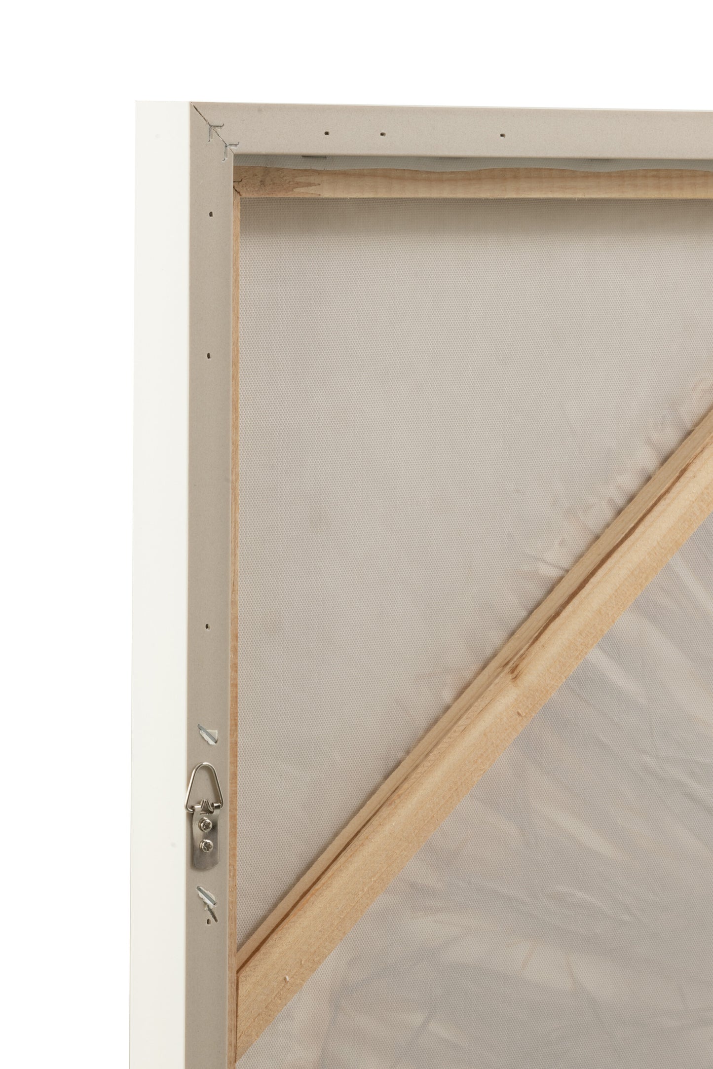 Kunst Ibiza Cirkel Canvas/Schilderij Crème/Wit Groot