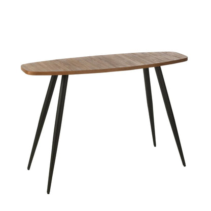 Consoletafel Ovaal Gerecycleerd Teak Naturel