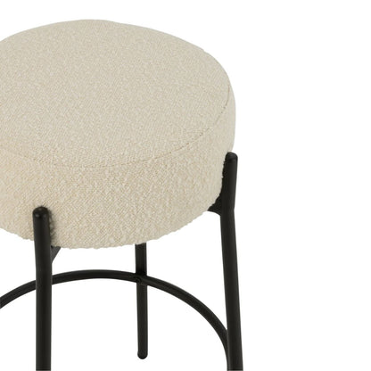 Barkruk Boucle Triplex/Polyester Wit/Zwart