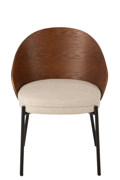 Stoel Alone Triplex/Metaal Bruin/Beige