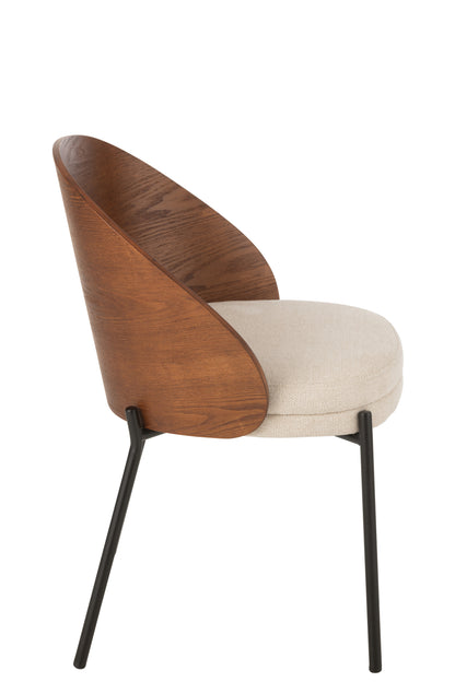 Stoel Alone Triplex/Metaal Bruin/Beige