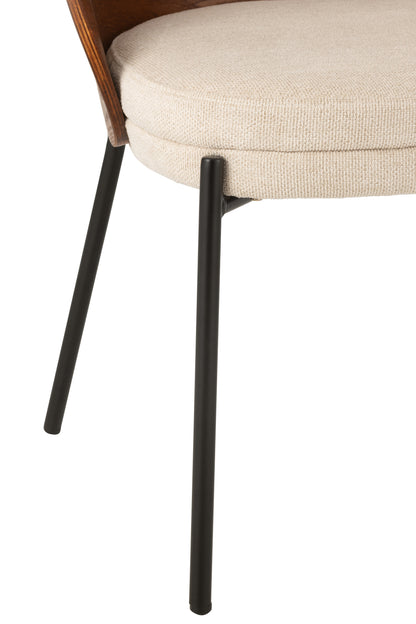 Stoel Alone Triplex/Metaal Bruin/Beige