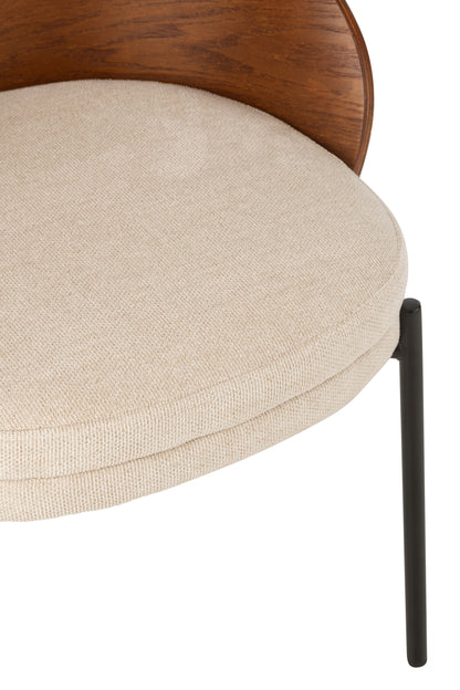 Stoel Alone Triplex/Metaal Bruin/Beige