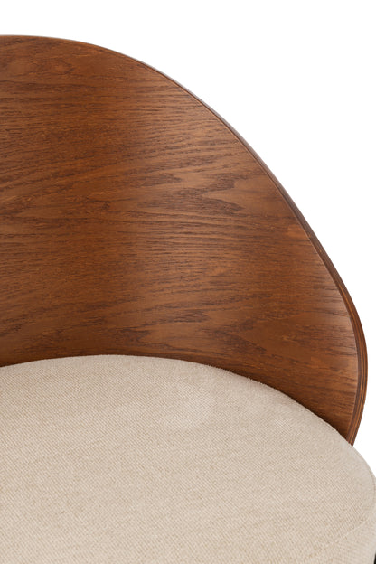 Stoel Alone Triplex/Metaal Bruin/Beige