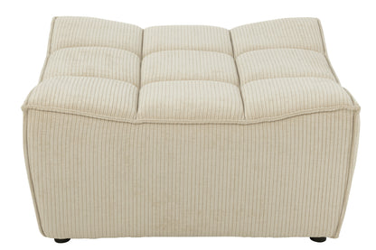 Ottomaanse zetel populierenhout/schuim beige