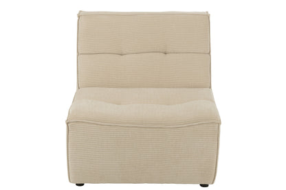 Zetel populierenhout/schuim beige