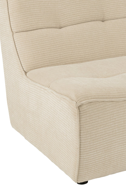 Zetel populierenhout/schuim beige