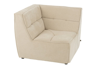 Zetel populierenhout/schuim beige