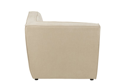 Zetel populierenhout/schuim beige