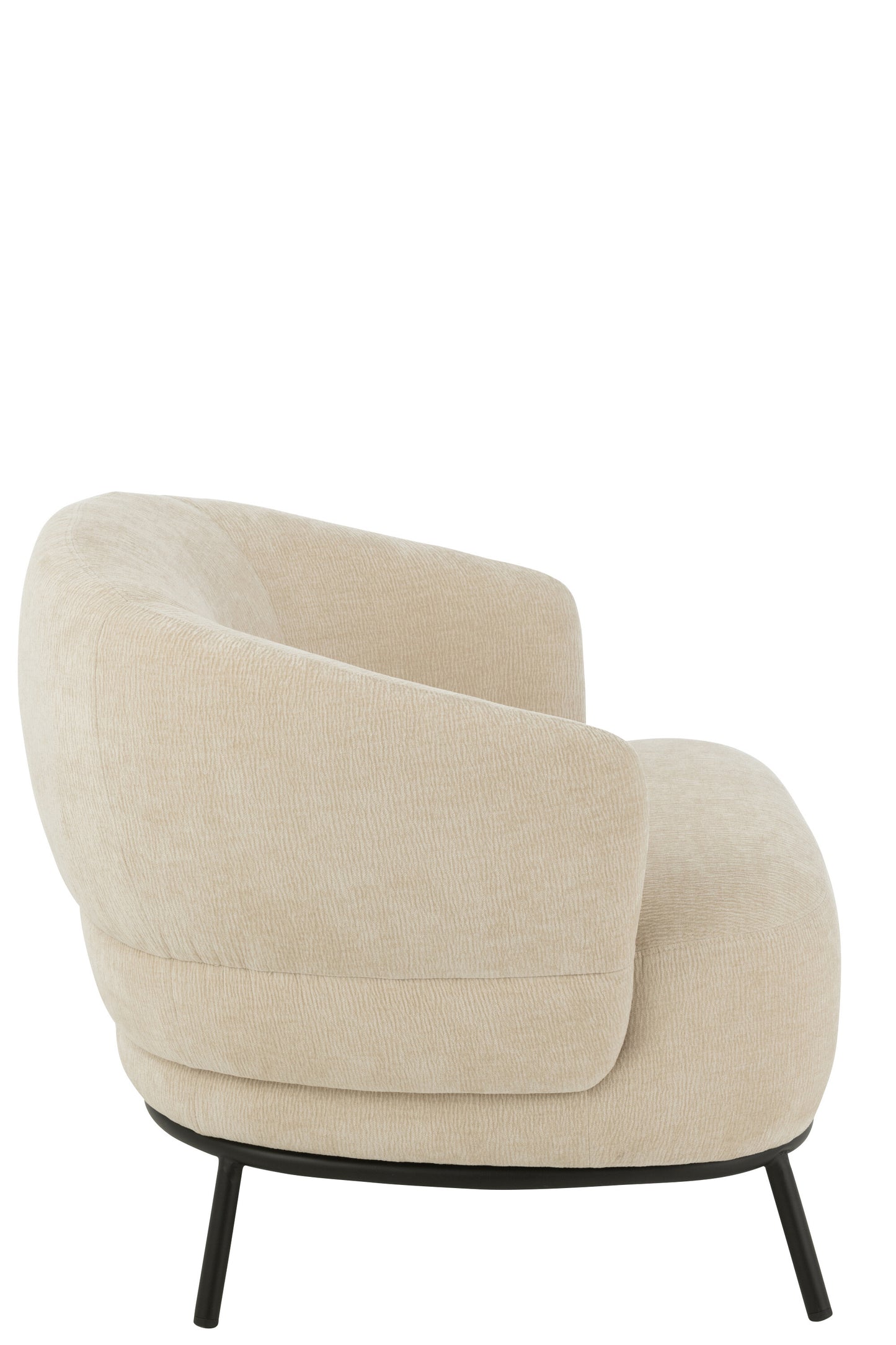 Lounge stoel Mars populierenhout/schuim beige