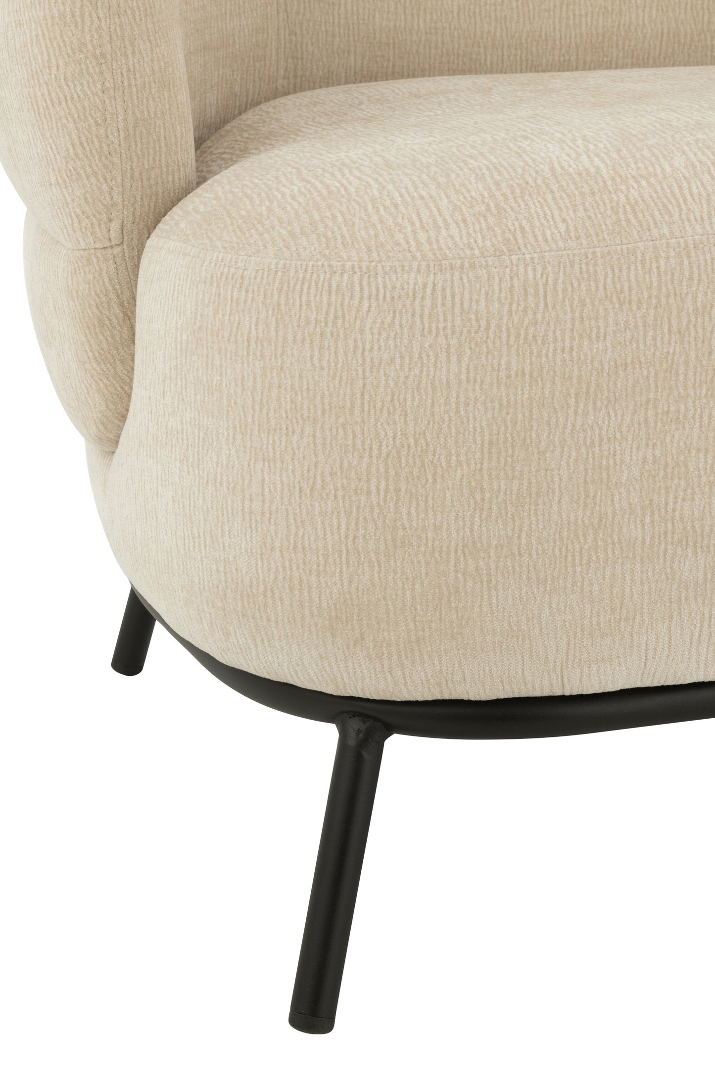 Lounge stoel Mars populierenhout/schuim beige
