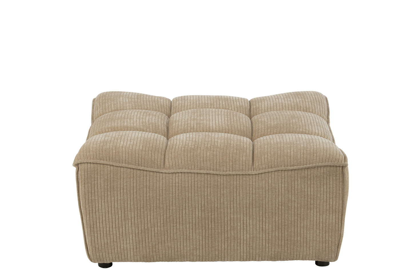 Ottomaanse zetel populierenhout/schuim donker beige