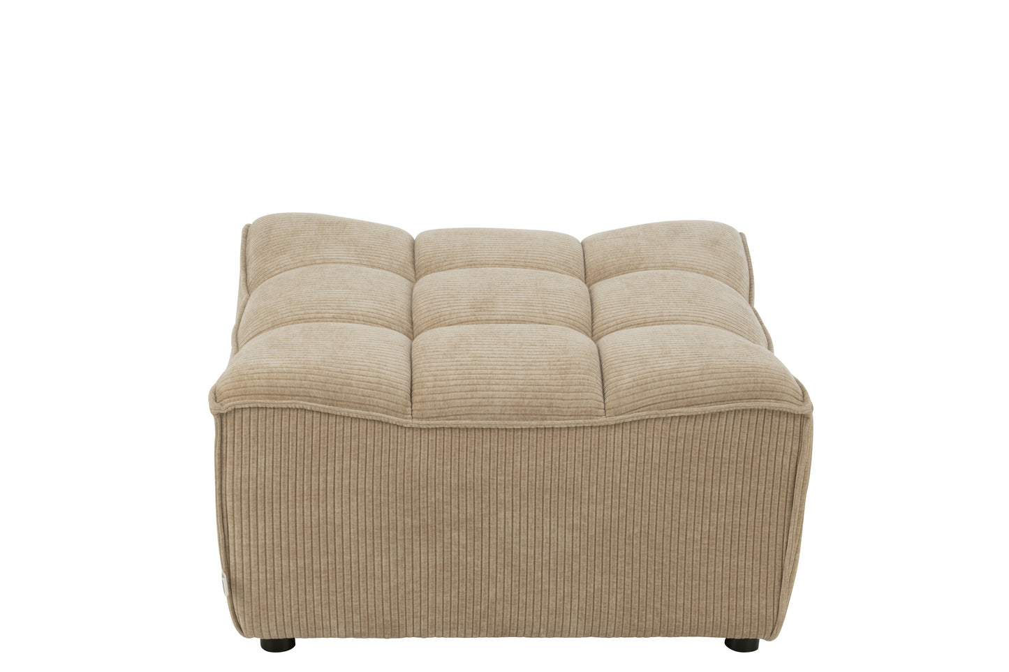Ottomaanse zetel populierenhout/schuim donker beige