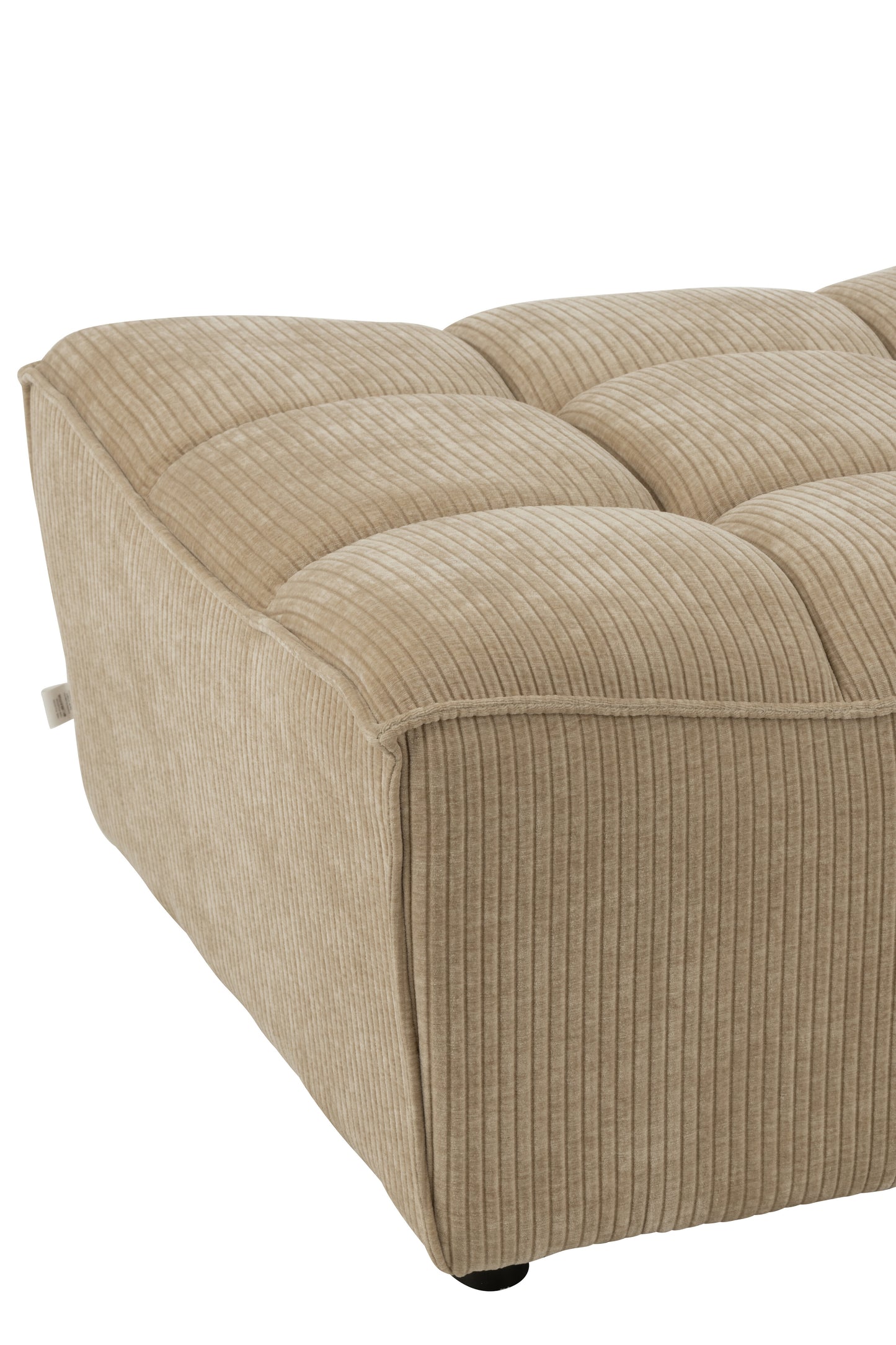 Ottomaanse zetel populierenhout/schuim donker beige